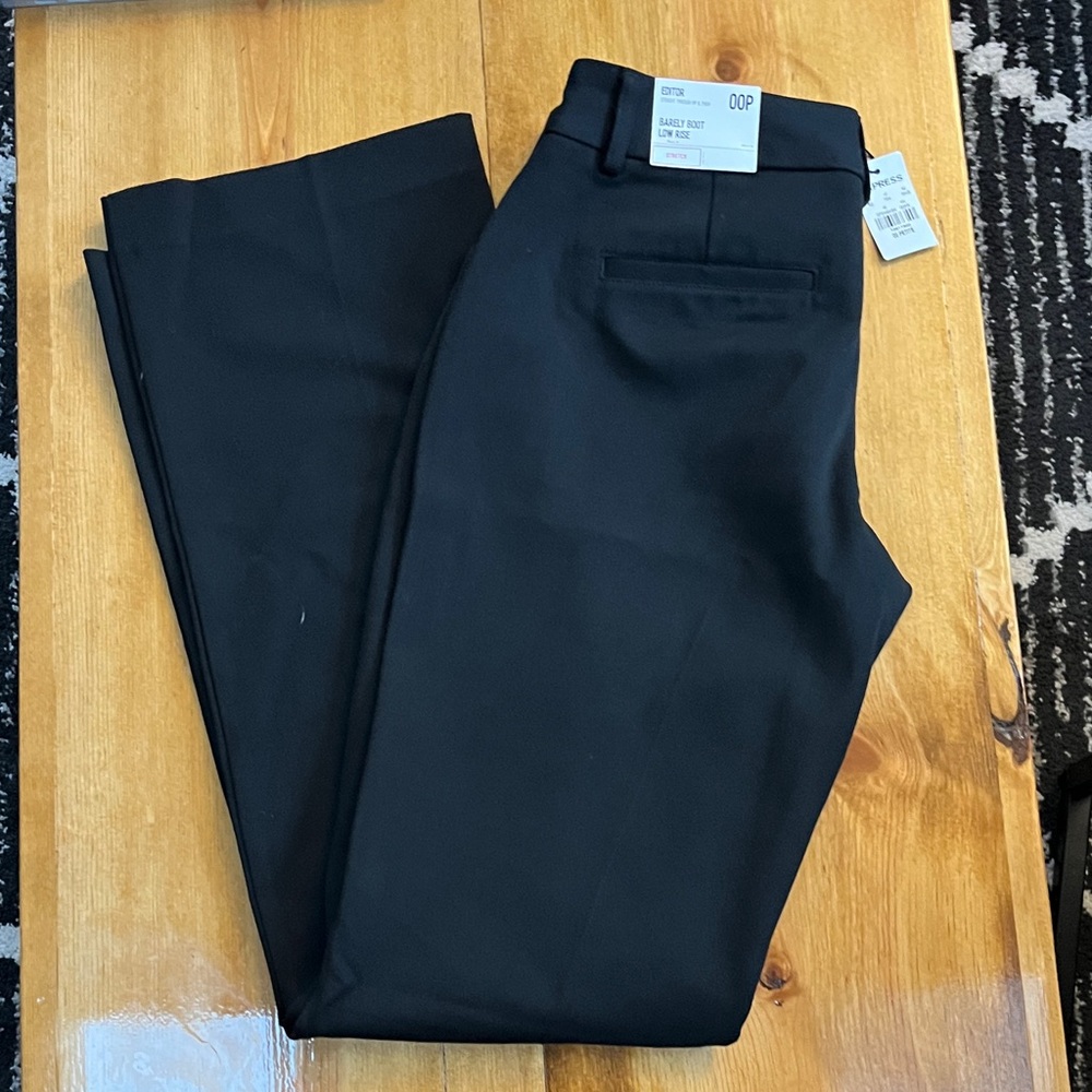 Express Black Women's Dress Trousers Barely Boot Low Rise 00P